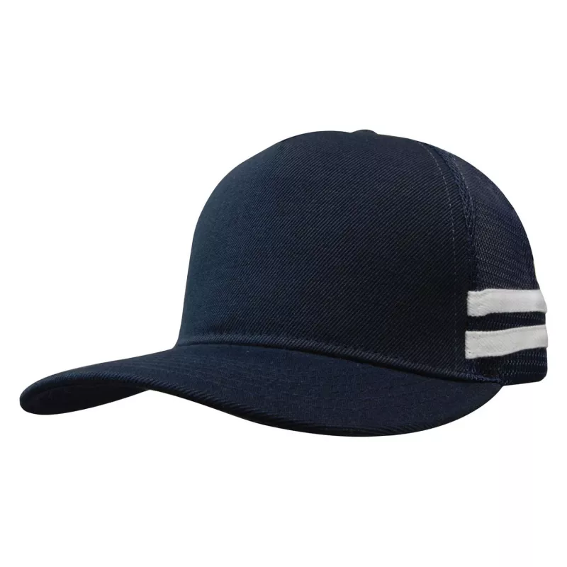 Czapka z daszkiem 5-panelowa typu trucker 250 g/m² #3995 - granatowo-biała (HW-3995-NAVY/WHITE)