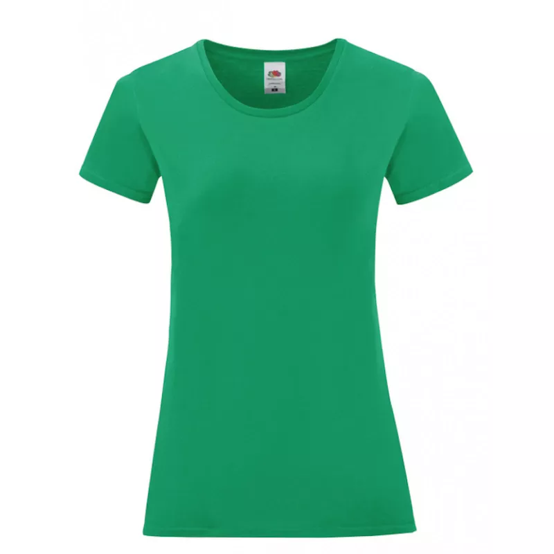 Damska koszulka reklamowa Fruit of the Loom LADIES ICONIC 150 T - kelly green (61432-KELLY GREEN)