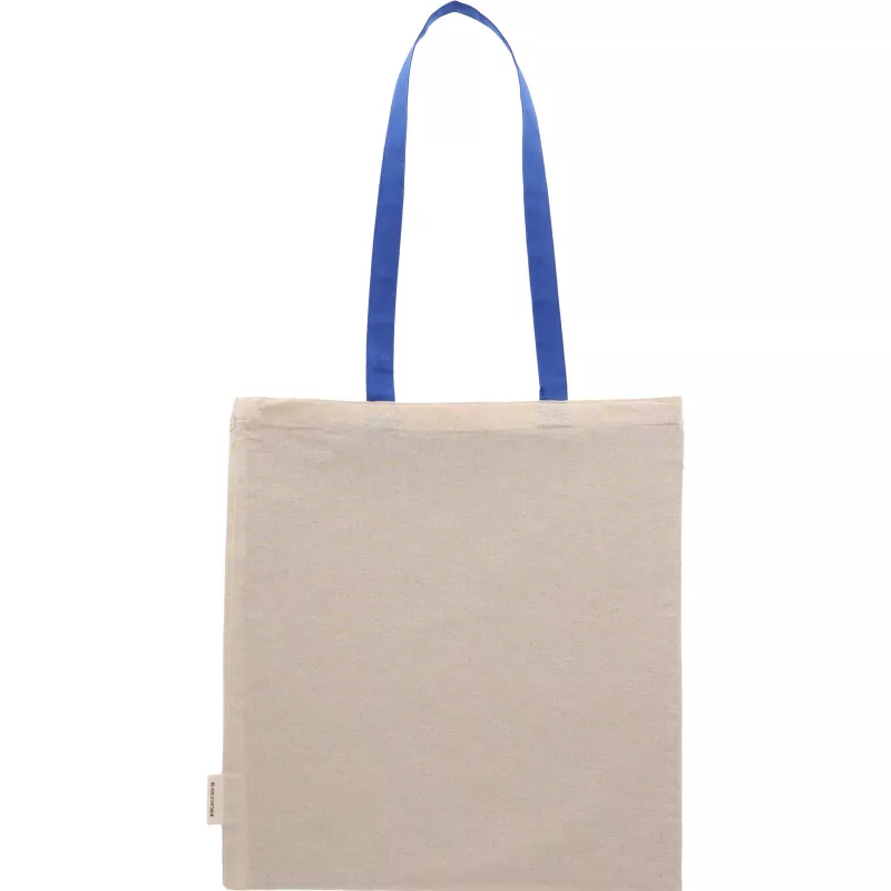 Torba bawełniana z długimi uszami, z recyklingu 140g/m2 CAMBRIDGE - niebieski (545404)