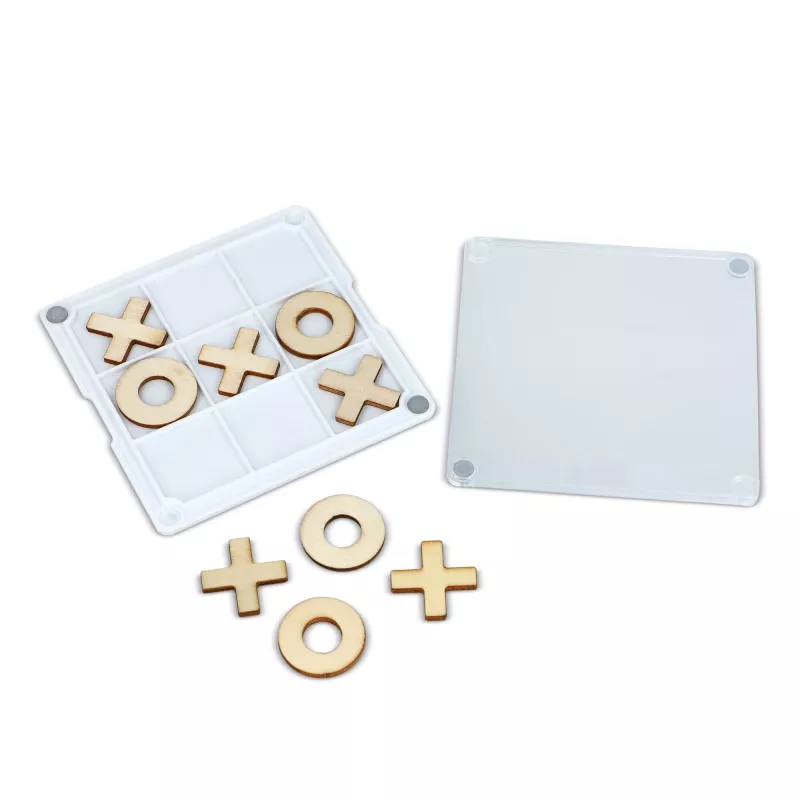 Podkładka pod kubek Tic-Tac-Toe - biały (LT93080-N0001)