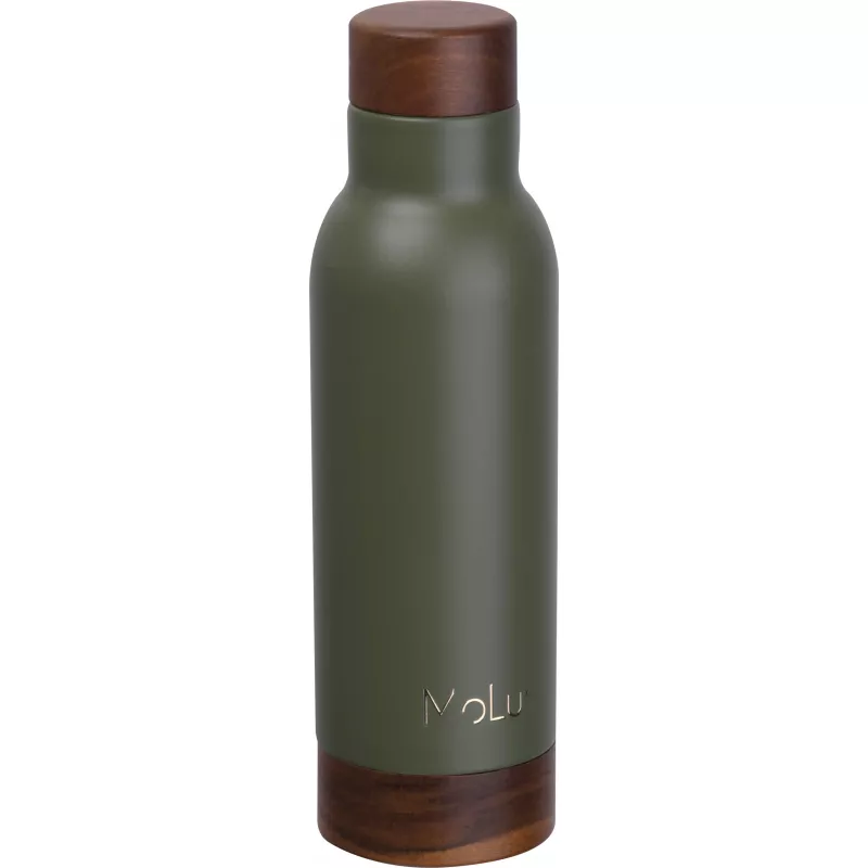 Butelka termiczna ze stalowa z recyklingu COTE D'AZUR MoLu 630 ml - oliwkowy (397819)