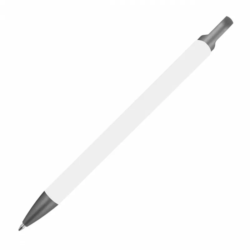 Długopis aluminiowy z recyklingu półżelowy KAROLINE - biały (1444006)