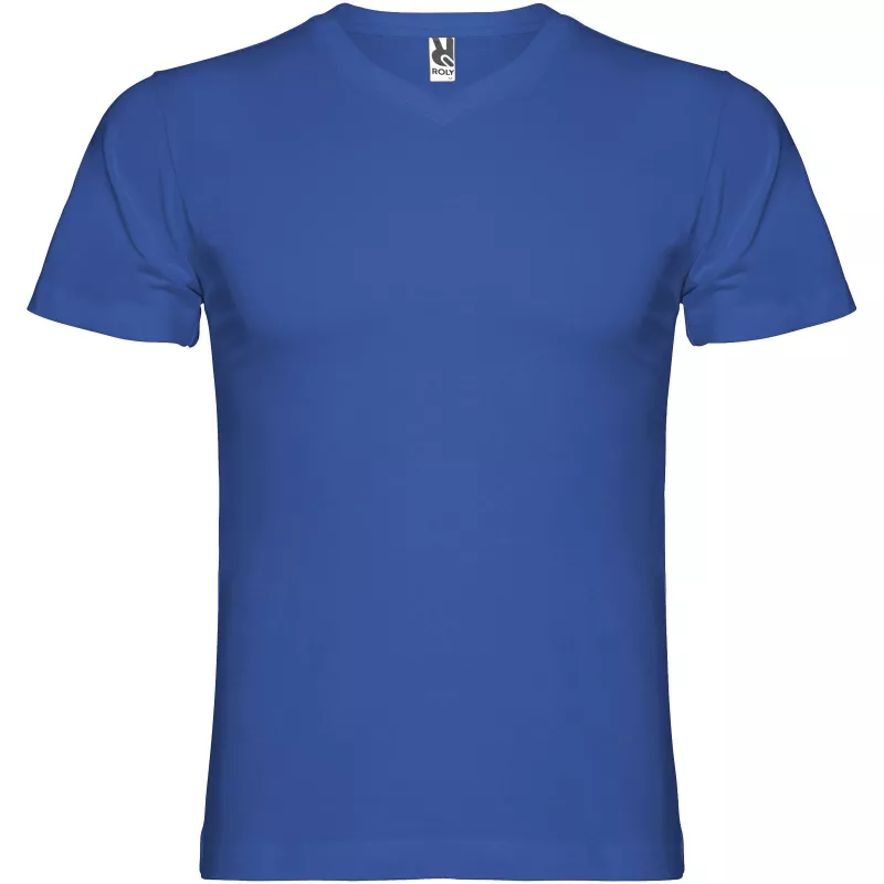 Samoyedo koszulka męska z krótkim rękawem i dekoltem w serek - Błękit królewski (R6503-ROYAL)