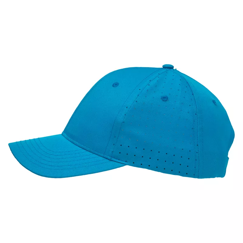 Czapka z daszkiem 6-panelowa z poliestru poly twill z perforacją 160 g/m² #3975 - Niebieski cyan (HW-3975-CYAN)