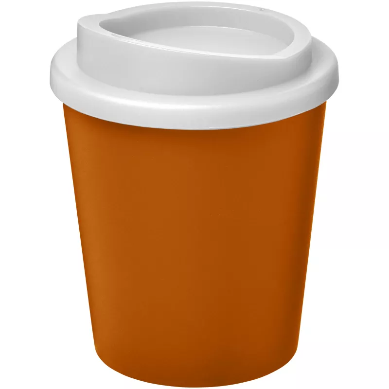 Kubek termiczny z plastiku 250 ml dowolny mix kolorów - Biały-Pomarańczowy (21009223)