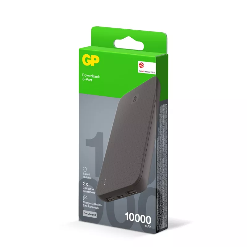 GP B+ Series Powerbank 10000 mAh - czarny (LT45102-N0002)