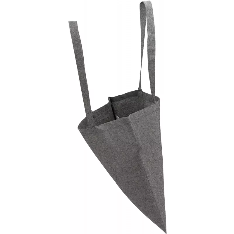 Torba bawełniana z recyklingu z długimi uszami 140 g/m2 LAMBERTO - czarny (6235803)