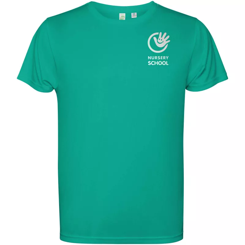 Estoril short sleeve kids t-shirt - Zielony jadeitowy (K0430-JADE)