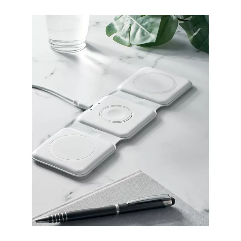 Stacja ładująca składana 3 w 1 15W ORIO - Bialy (MO2145-06)