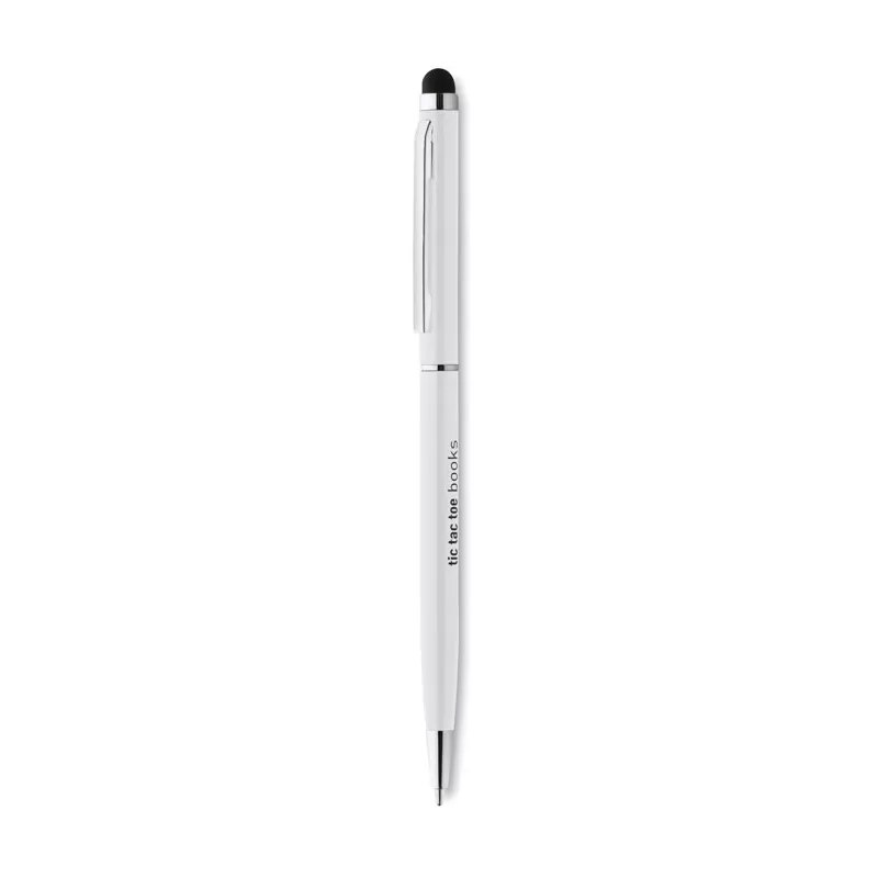 Długopis aluminiowy z rysikiem NEILO TOUCH - Bialy (MO8209-06)
