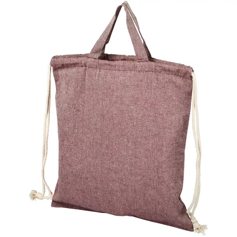 Plecak Pheebs bawełniany z recyklingu o gramaturze 150 g/m², 38 x 42 cm - Kasztanowy melanż (12045904)