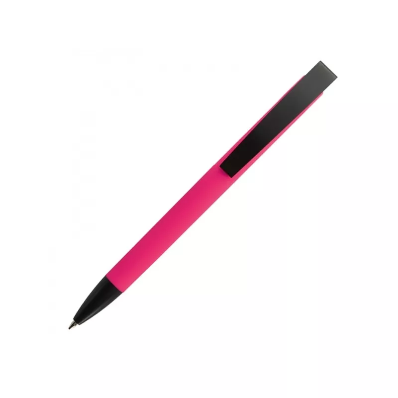 Długopis plastikowy z metalowym klipem BRESCIA - różowy (009911)