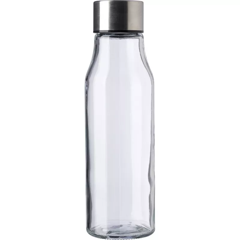 Szklana butelka z zakrętką ze stali nierdzewnej 500 ml - neutralny (V0283-00)