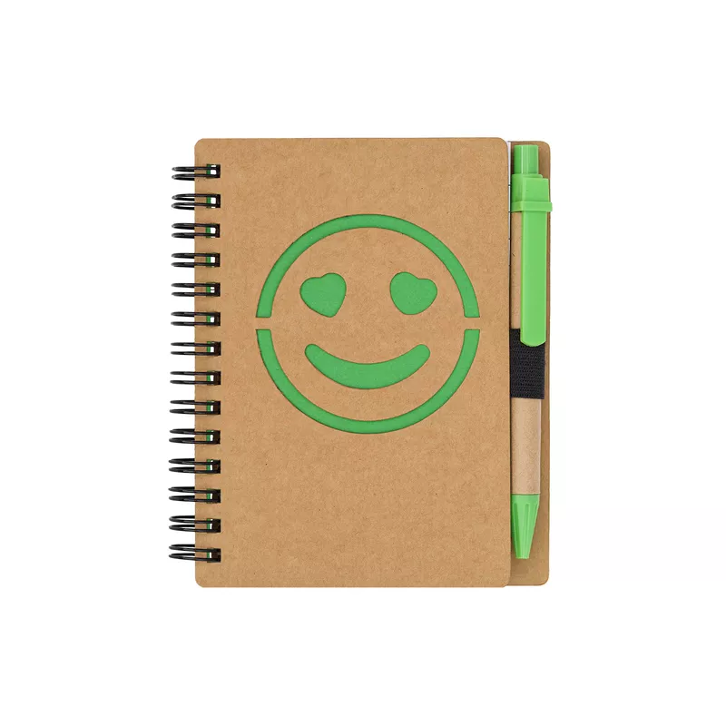 Notes spiralowany 11 x 13 cm Smile - zielony (R64269.05)