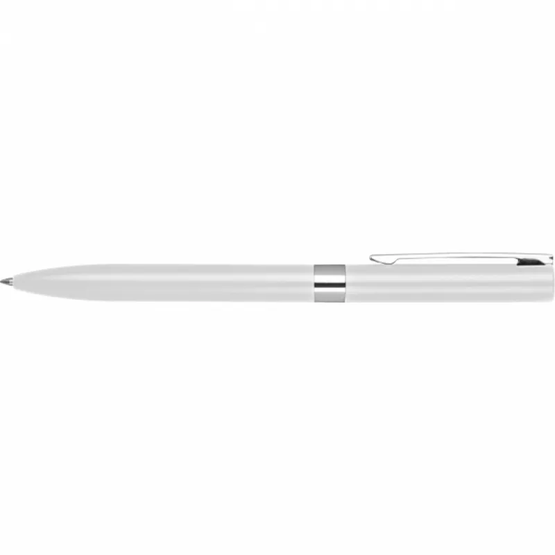 Długopis aluminiowy żelowy HUELVA - biały (374206)