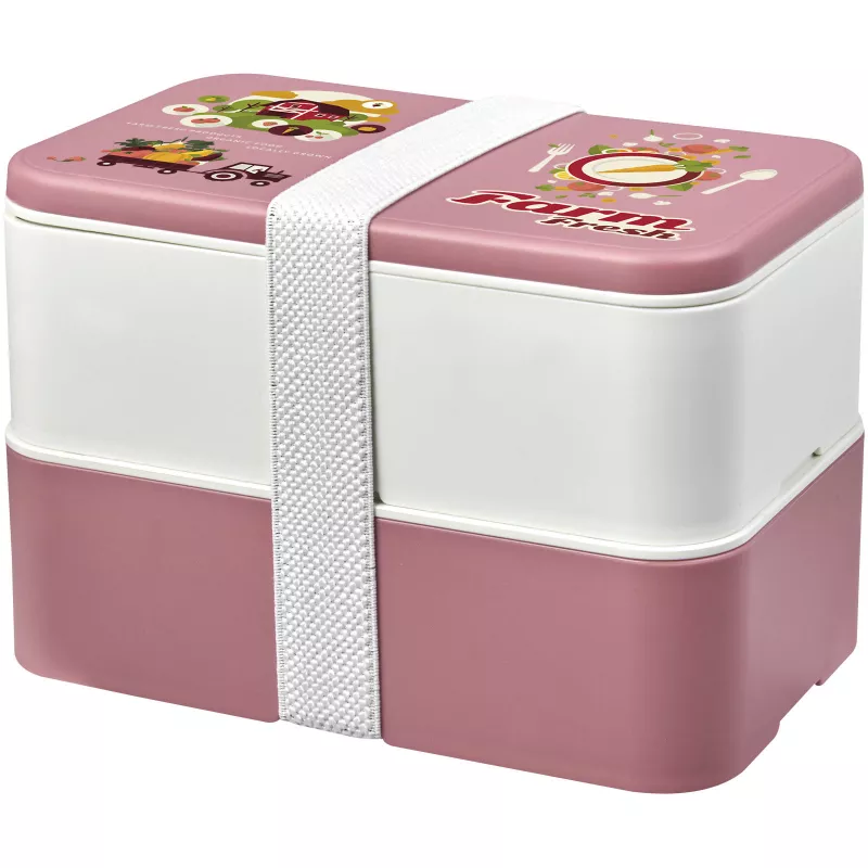 MIYO Renew dwuczęściowy lunchbox - Kość słoniowa-Różowy (21018292)