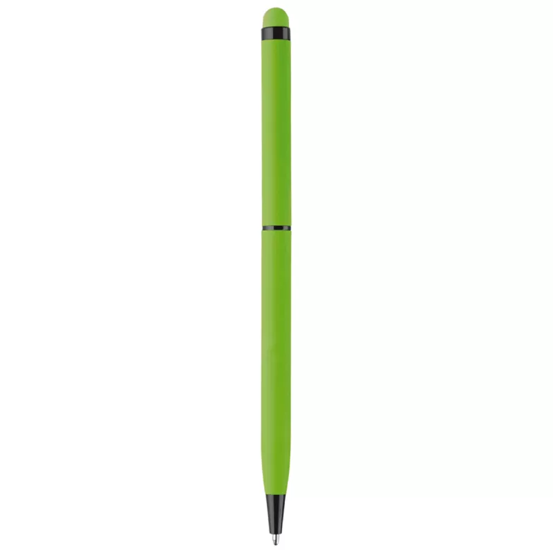 Długopis aluminiowy Stylus gumowany - jasnozielony (LT87761-N0032)