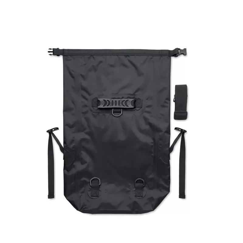 Plecak wodoodporny rolltop z RPET 25 l SCUBAROLL - Czarny (MO2181-03)