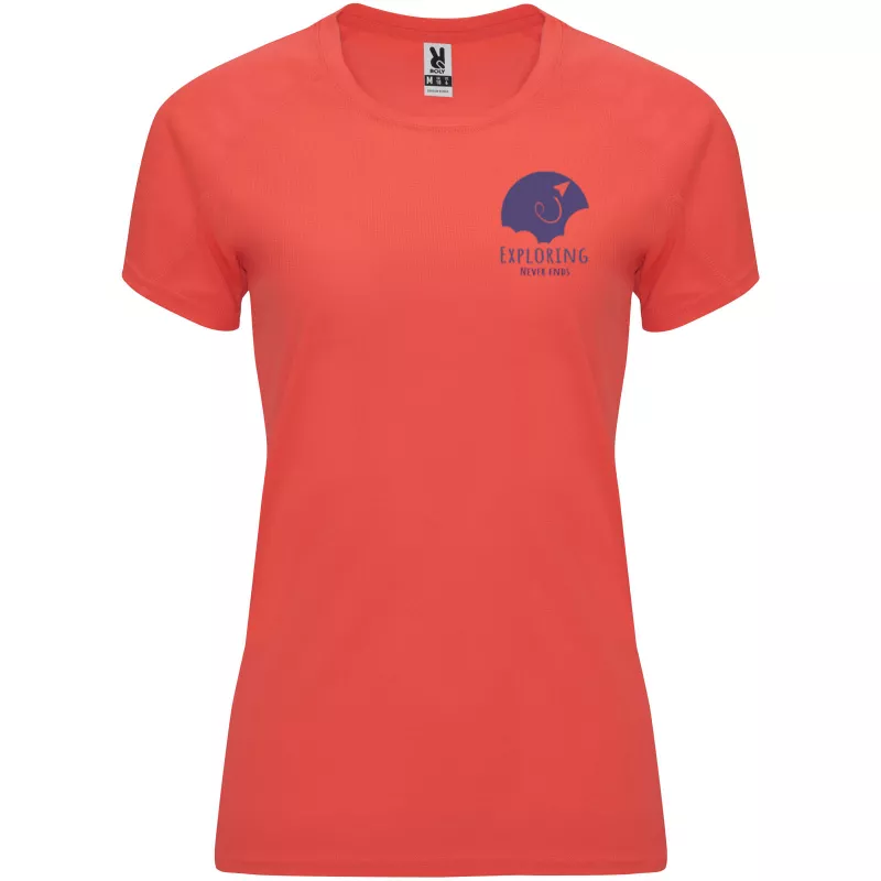 Damska koszulka techniczna 135 g/m² ROLY BAHRAIN WOMAN 0408 - Fluor Coral (R0408-FLUCORAL)