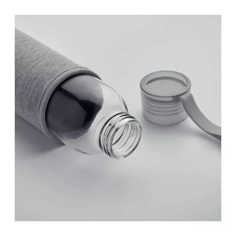 Butelka szklana z recyklingu 500 ml w etui EBOR - Kamienny Szary (MO2089-15)