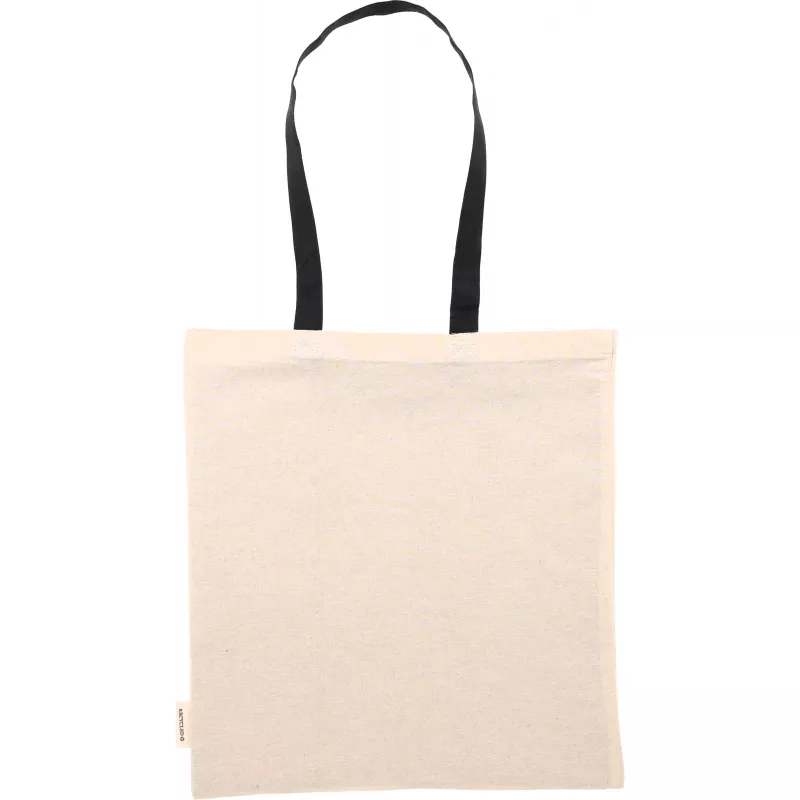 Torba bawełniana z długimi uszami, z recyklingu 140g/m2 CAMBRIDGE - czarny (545403)