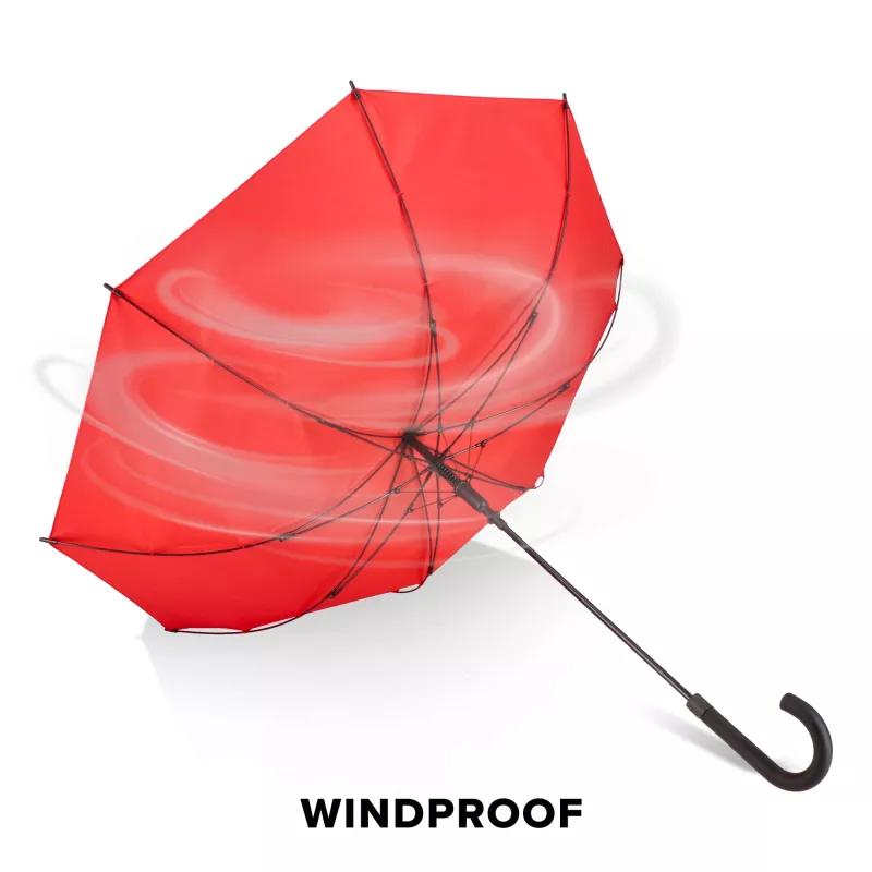 Verdure 190T Pongee 23""Wiatroodporny parasol zuchwytem, automatyczny - czerwony (LT97119-N0021)