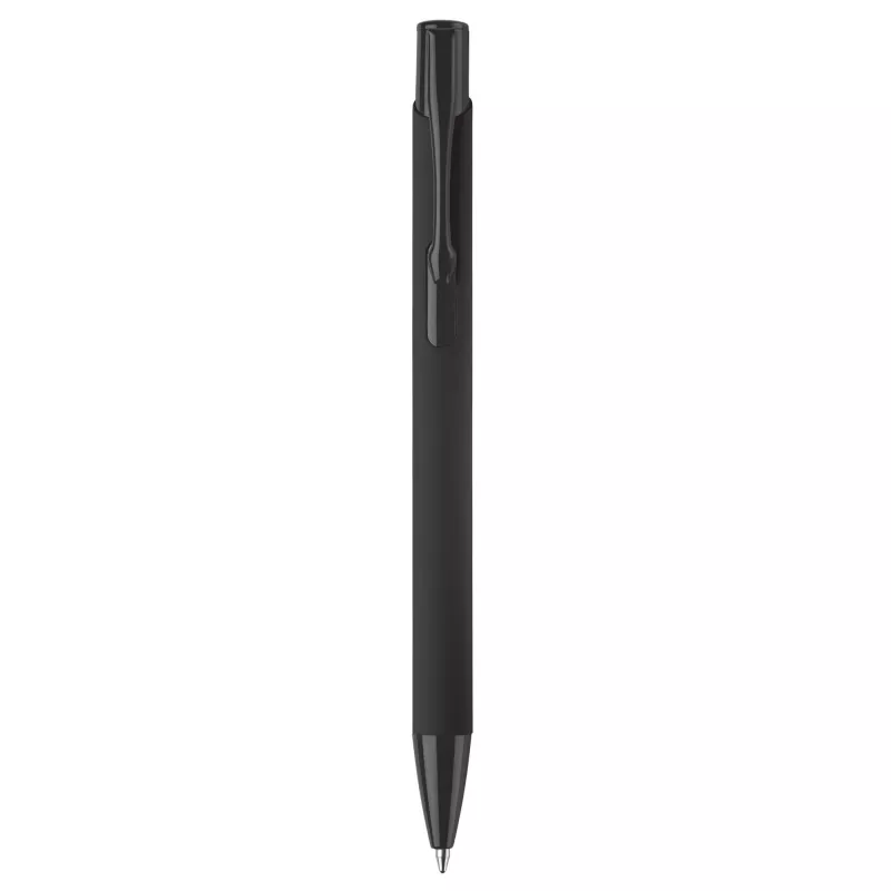 Długopis meatlowy gumowany Alicante - czarno / czarny (LT80537-N0202)