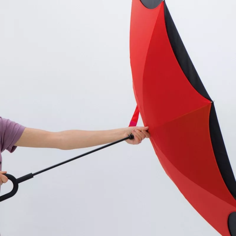 Parasol manualny odwrócony ø120 cm OLIVIA - czerwony (4047605)