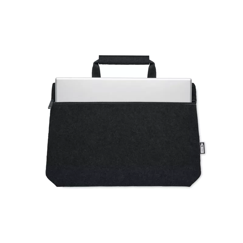 Torba na laptopa 15" z filcu RPET TAPLA - Czarny (MO6718-03)
