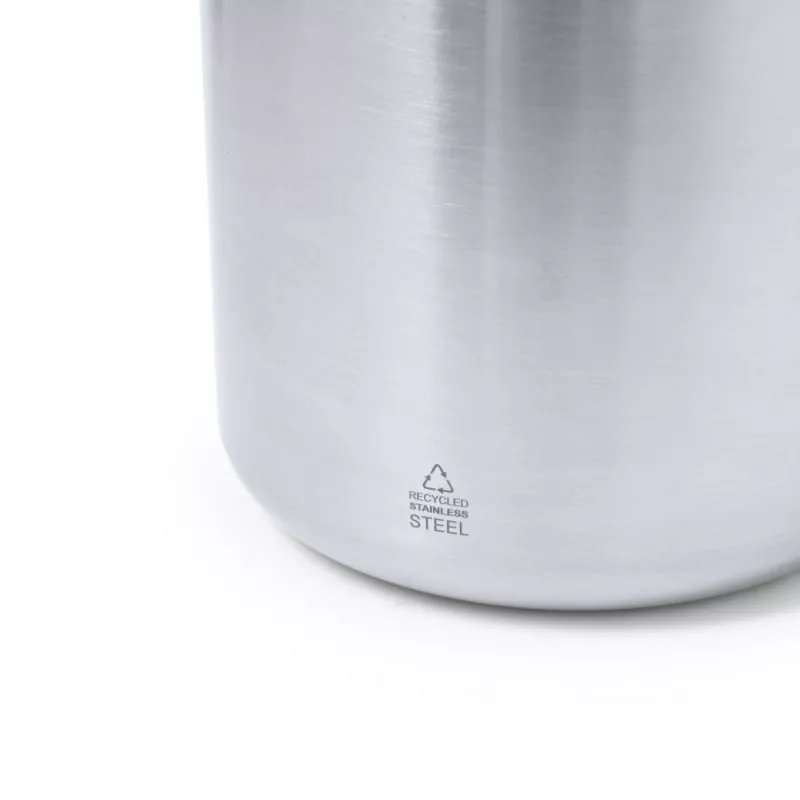 Kubek termiczny 330 ml ze stali nierdzewnej z recyklingu - srebrny (V1316-32)
