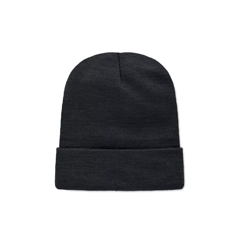 Czapka zimowa unisex z dzianiny RPET CAPNIT - Czarny (MO2359-03)