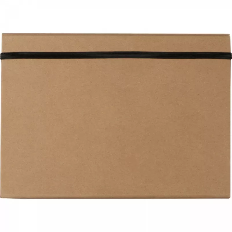 Folder z notatnikiem w linie i przyborami do pisania CALVIN - brązowy (2119401)