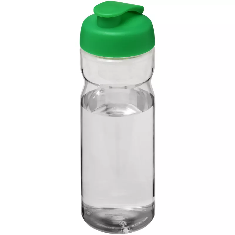 Bidon H2O Base® o pojemności 650 ml z wieczkiem zaciskowym - Przezroczysty-Zielony (21004506)