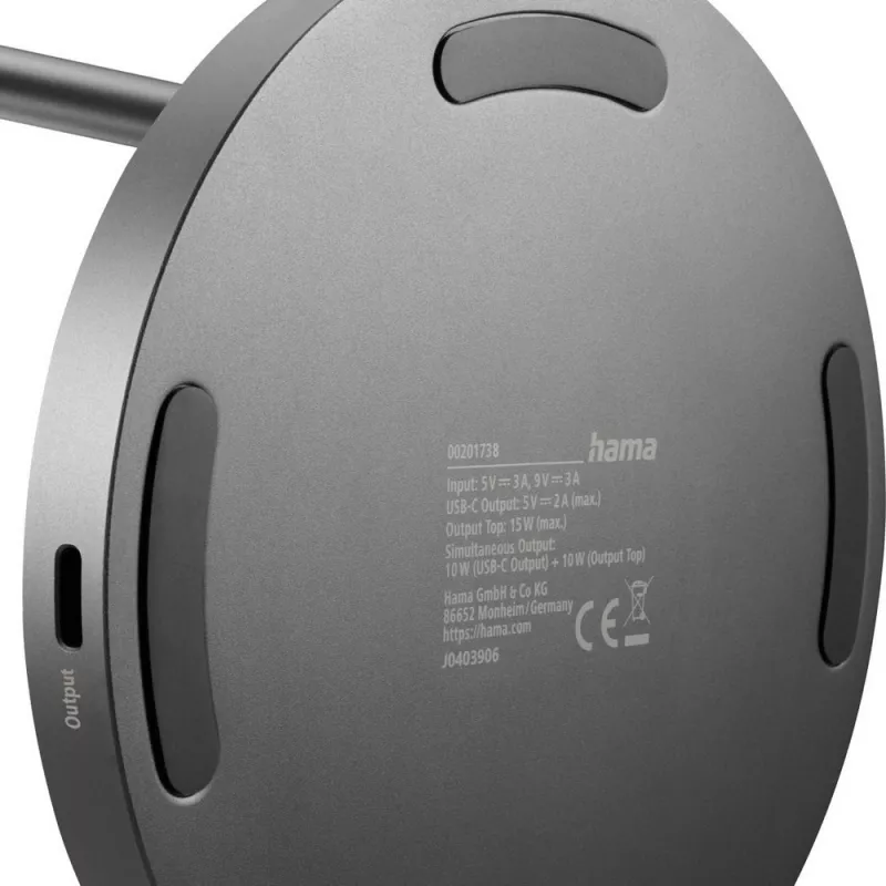 Magnetyczna ładowarka bezprzewodowa 2 w 1 15W Hama - czarny (VH066-03)