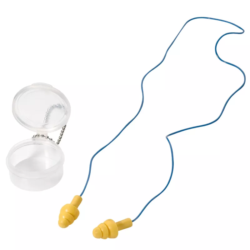 Zatyczki do uszu na sznurku - niebiesko / żółty (LT90342-N1141)