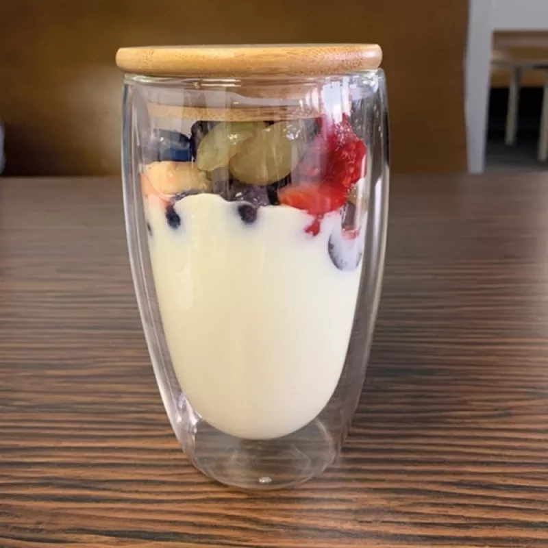 Szklanka z pokrywką ZAKOPANE 500 ml - przeźroczysty (153666)