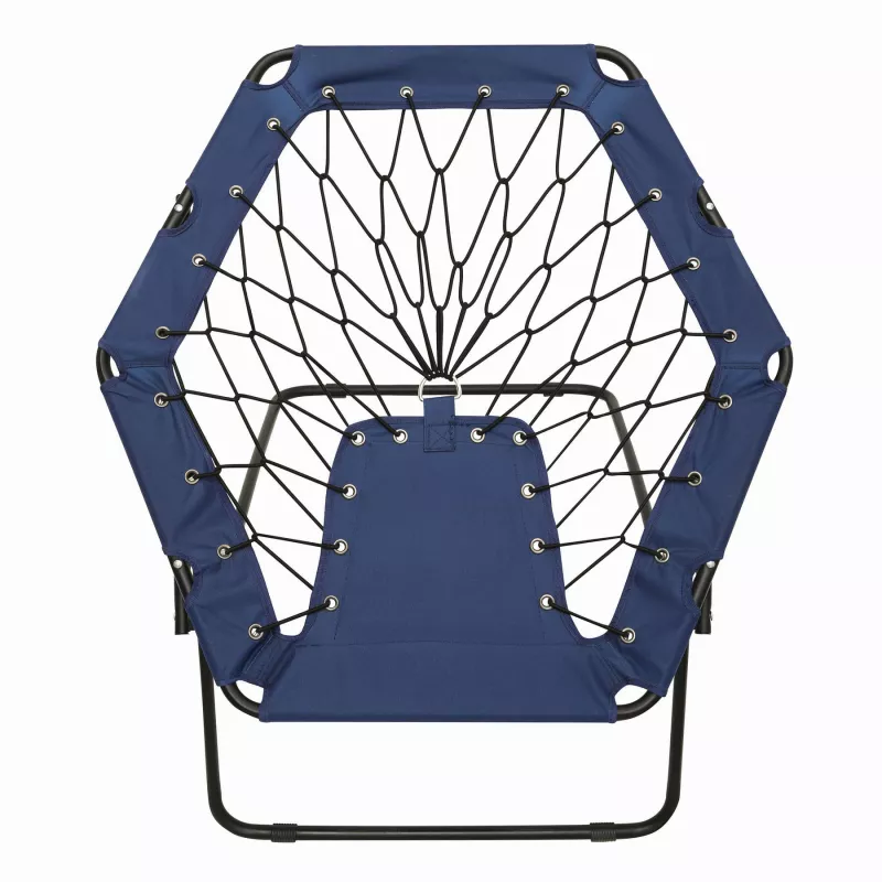 Krzesło bungee CHILL OUT - czarny, niebieski (56-0603518)