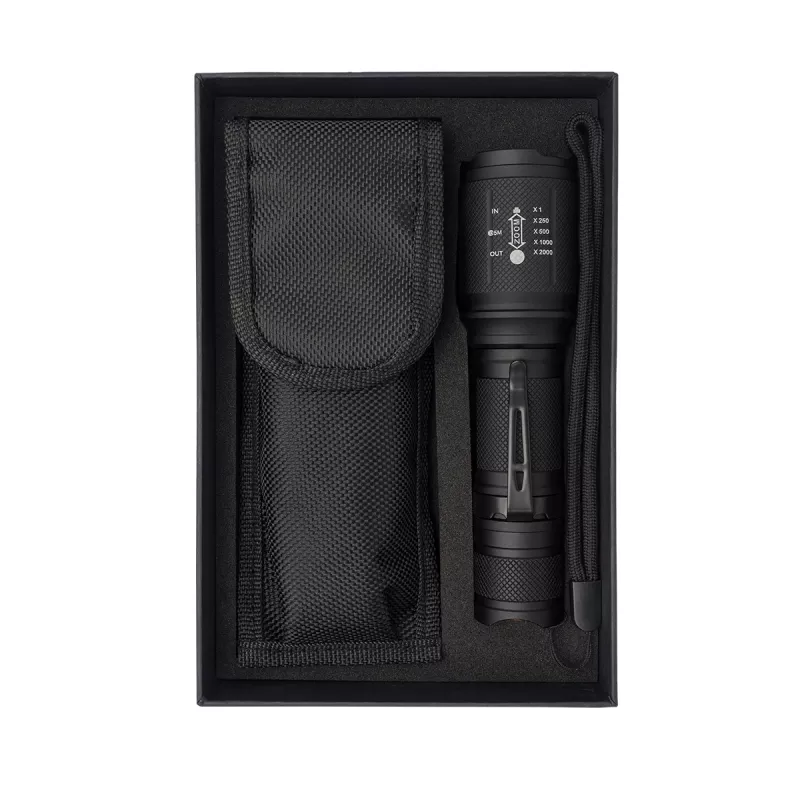 Latarka z etui w pudełku Luxen - czarny (R35659.02)