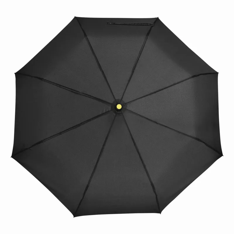 Automatycznie otwierany i składany, wiatroodporny parasol kieszonkowy - czarny, żółty (56-0101253)