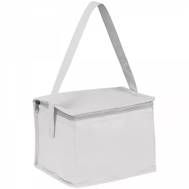Torba termiczna non woven na 6 puszek 330 ml NIEBY - biały (154206)