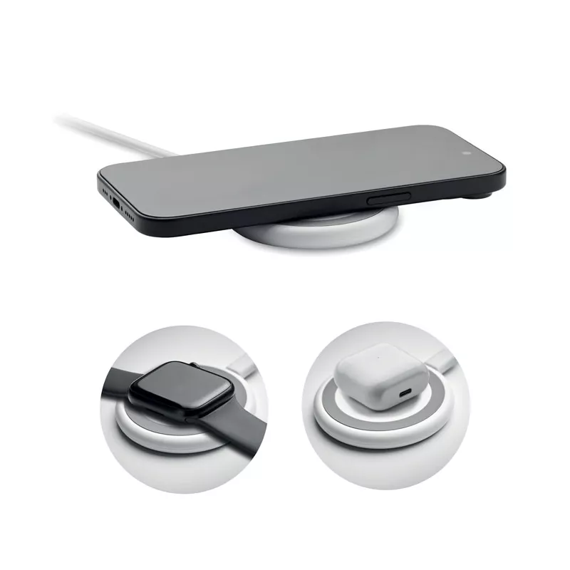 Ładowarka bezprzewodowa 3 w 1 15W WERLIES - Bialy (MO2420-06)
