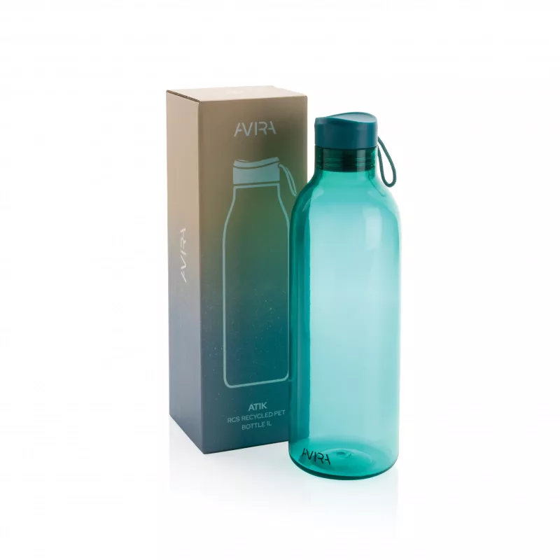 Butelka sportowa 1000 ml Avira Atik z RPET - turkusowy (P438.043)