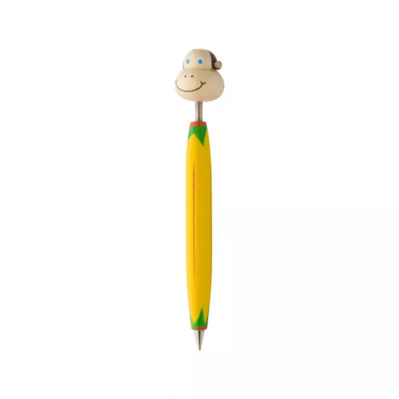 Długopis dla dzieci z głową zwierzęcia ZOOM - żółty (AP809344-C)