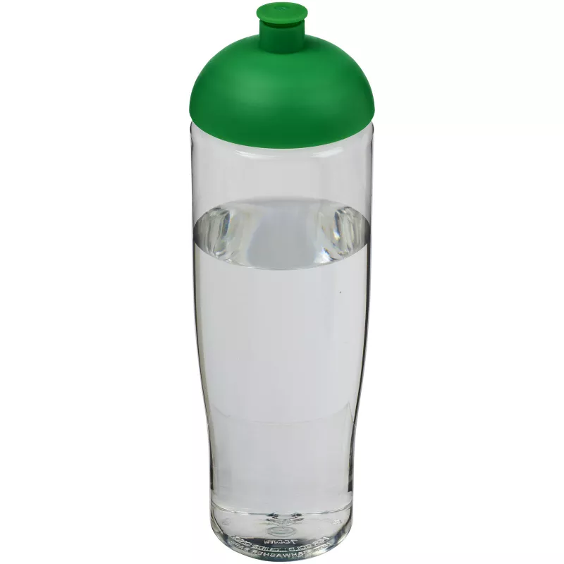 Bidon H2O Tempo® o pojemności 700 ml z wypukłym wieczkiem - Przezroczysty-Zielony (21004206)