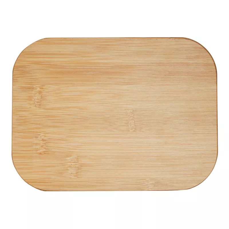 Pudełko na lunch z bambusową pokrywką : pojemność ok. 350 ml - transparentny (56-0306028)