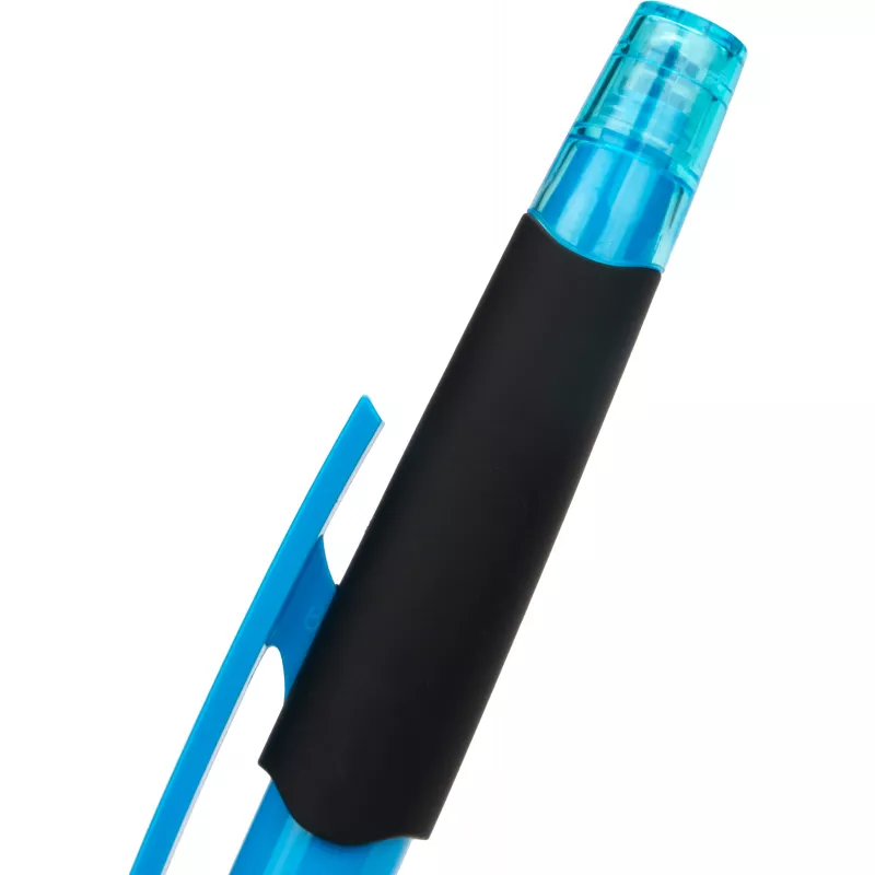 Długopis plastikowy z zakreślaczem touch pen EMMETT - jasnoniebieski (1096524)