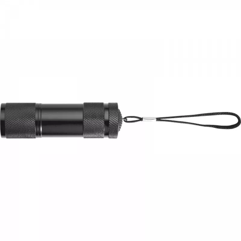 Latarka metalowa 9 LED DUNCAN - czarny (8875703)