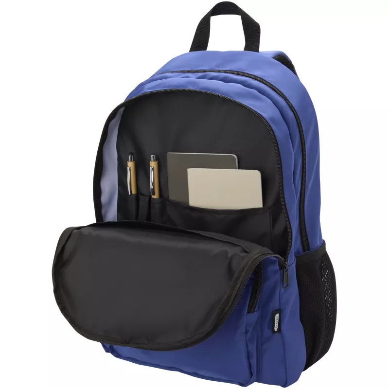 Trend Plus plecak na laptopa o przekątnej 15-cali o pojemności 20 l wykonany z materiałów z recyklingu z certyfikatem GRS - Błękit królewski (13008653)