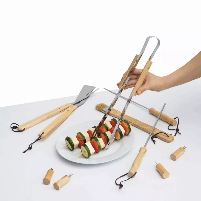 Przybory do grillowania FRIED - czarny, drewniano (56-0604015)