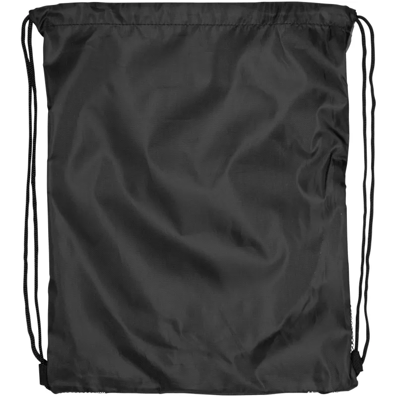Plecak na sznurkach poliestrowy Peek, 35.5 x 43 cm - Biały-Czarny (12012005)